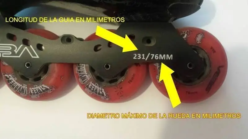 Longitud de la guía y tamaño de las ruedas – Patines en Linea